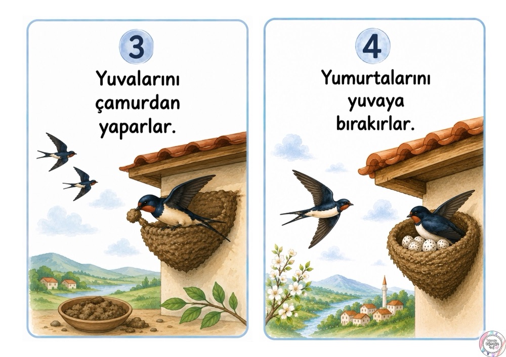 Kırlangıç sıralama kartları