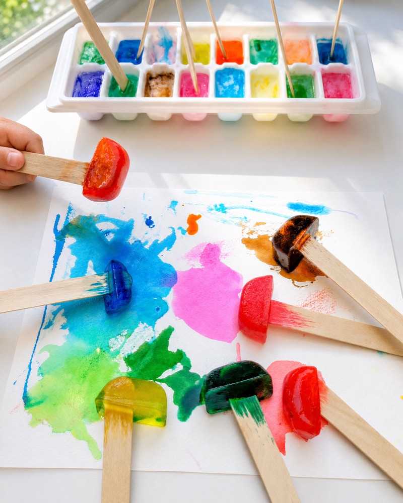 Sanat ve fen: eriyen buzlarla resim